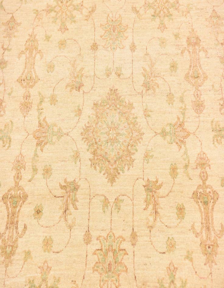 Detail image of  5' 8 x 8'  Hand Knotted Peshawar Ziegler Rug