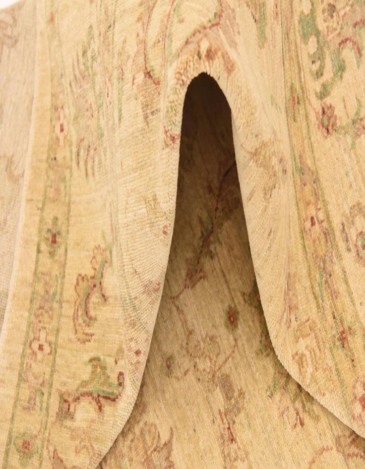 Detail image of  5' 10 x 8'  Hand Knotted Peshawar Ziegler Rug