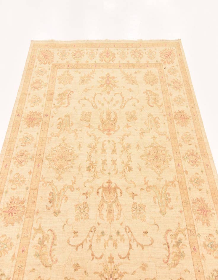 Detail image of  5' 7 x 7' 7  Hand Knotted Peshawar Ziegler Rug