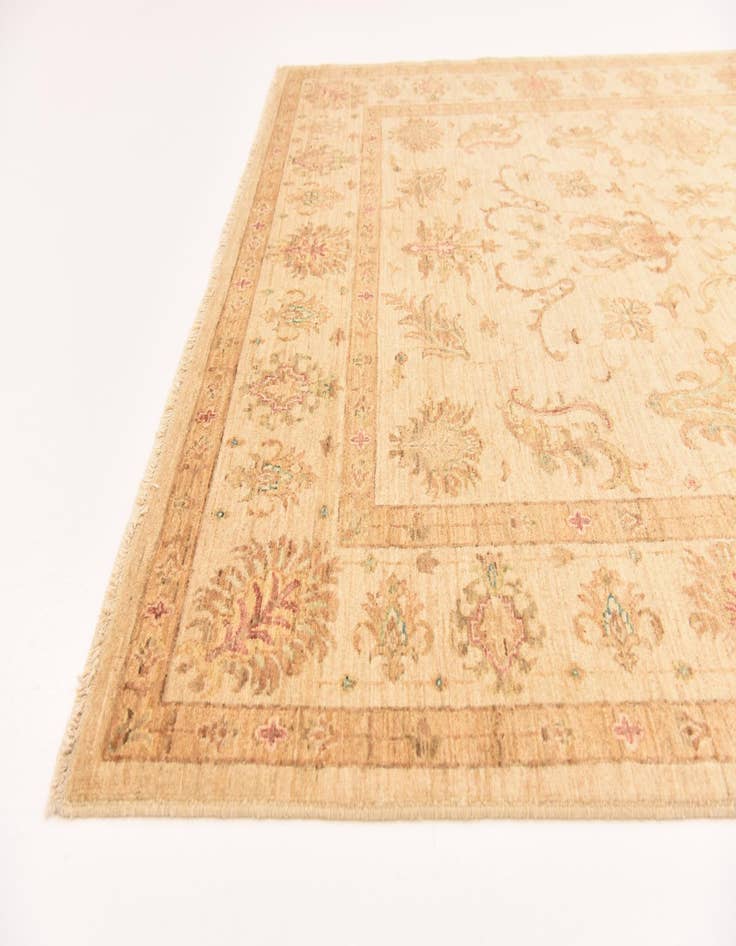 Detail image of  5' 7 x 7' 7  Hand Knotted Peshawar Ziegler Rug