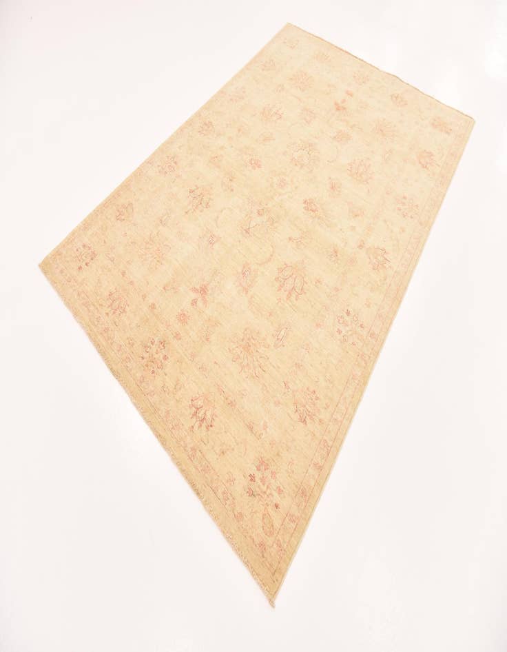 Detail image of  5' 7 x 8'  Hand Knotted Peshawar Ziegler Rug