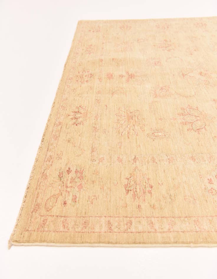 Detail image of  5' 7 x 8'  Hand Knotted Peshawar Ziegler Rug