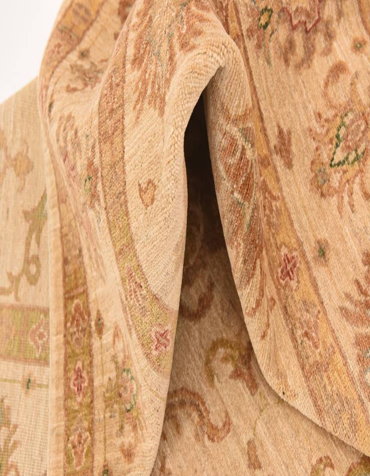 Detail image of  5' 9 x 8'  Hand Knotted Peshawar Ziegler Rug