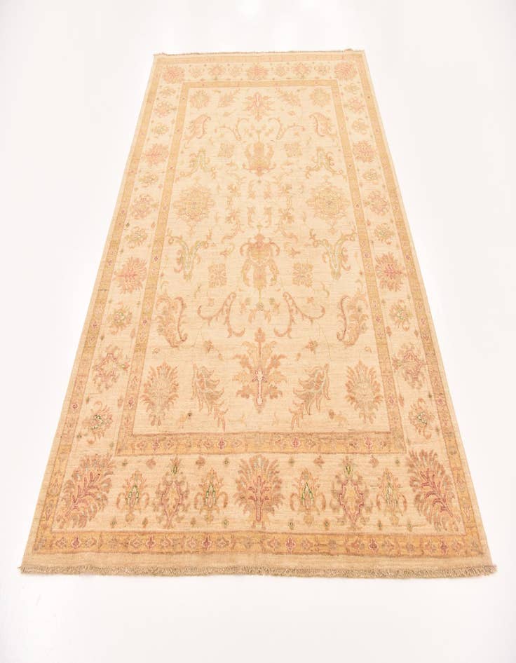 Detail image of  5' 9 x 8'  Hand Knotted Peshawar Ziegler Rug