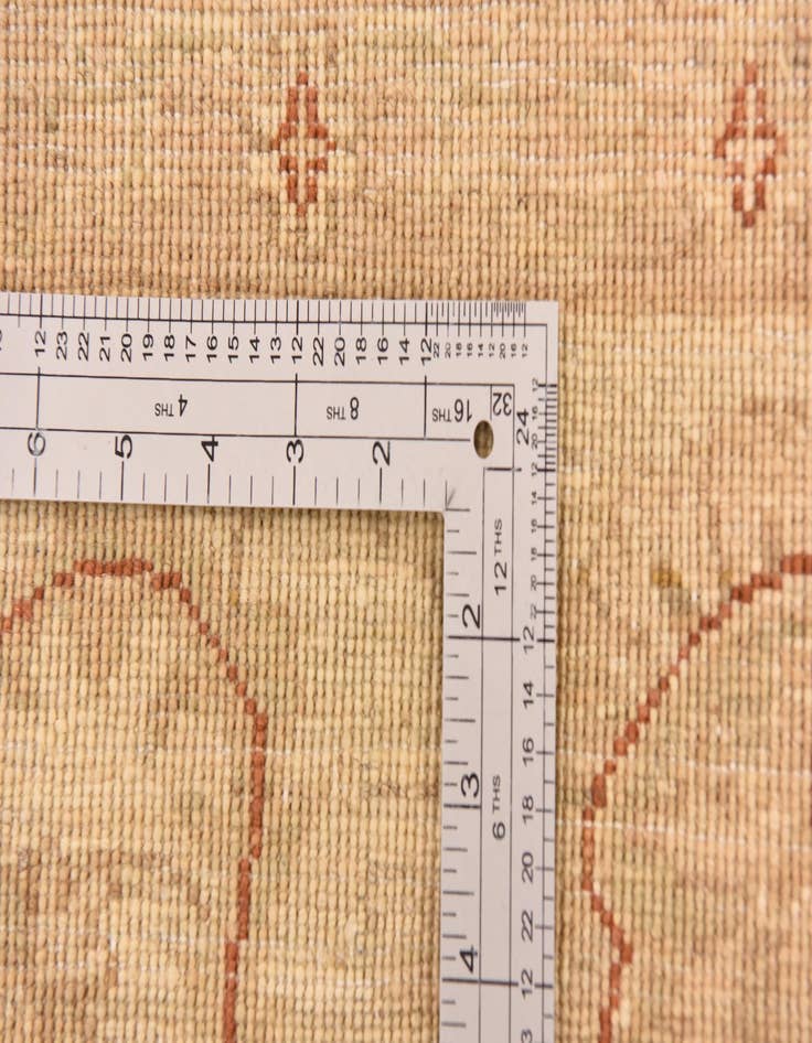 Detail image of  5' 8 x 8'  Hand Knotted Peshawar Ziegler Rug