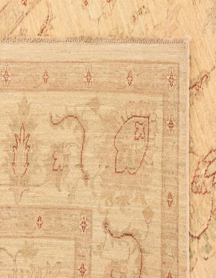 Detail image of  5' 8 x 8'  Hand Knotted Peshawar Ziegler Rug