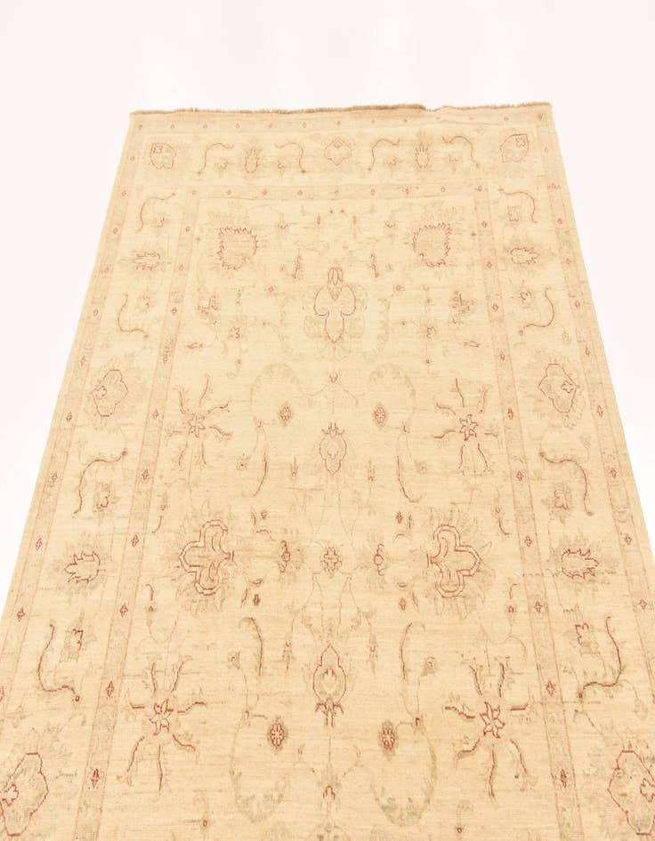 Detail image of  5' 8 x 8'  Hand Knotted Peshawar Ziegler Rug