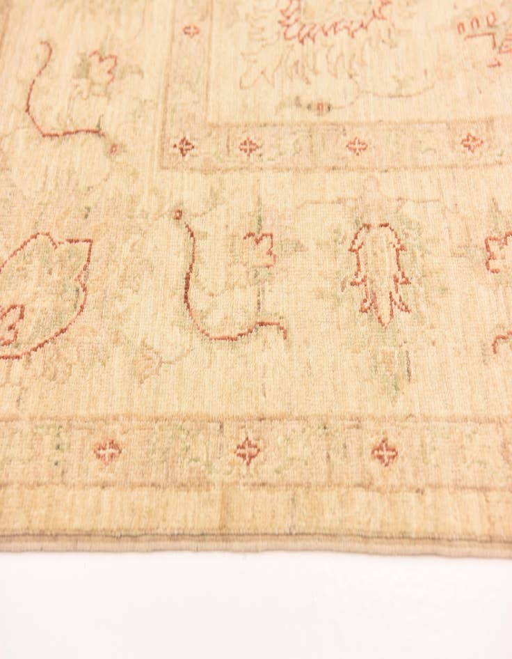 Detail image of  5' 8 x 8'  Hand Knotted Peshawar Ziegler Rug