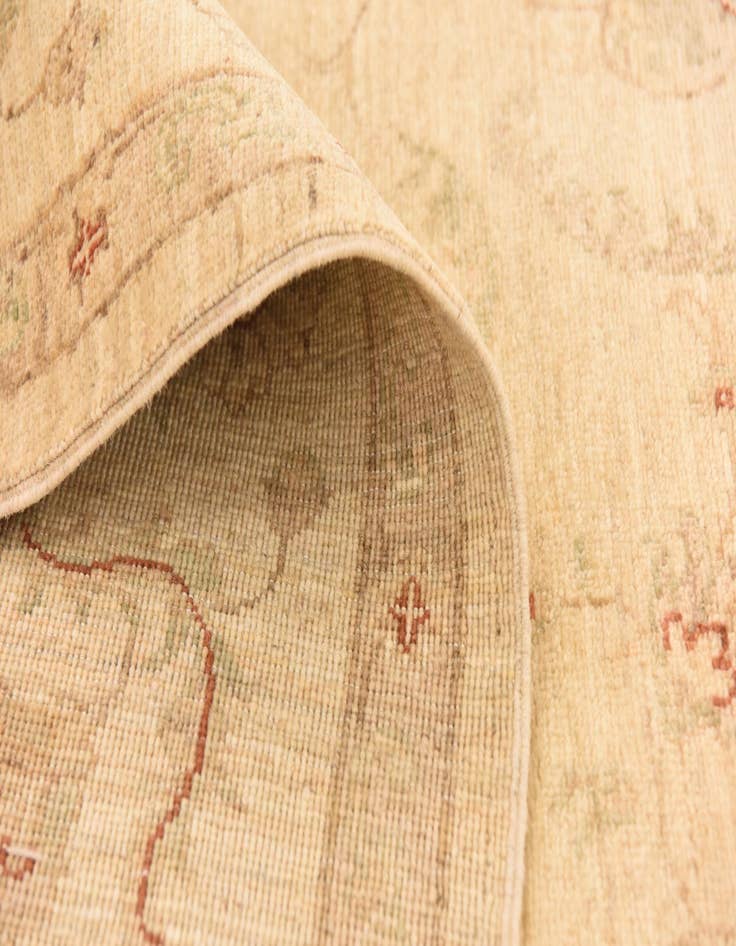 Detail image of  5' 8 x 8'  Hand Knotted Peshawar Ziegler Rug