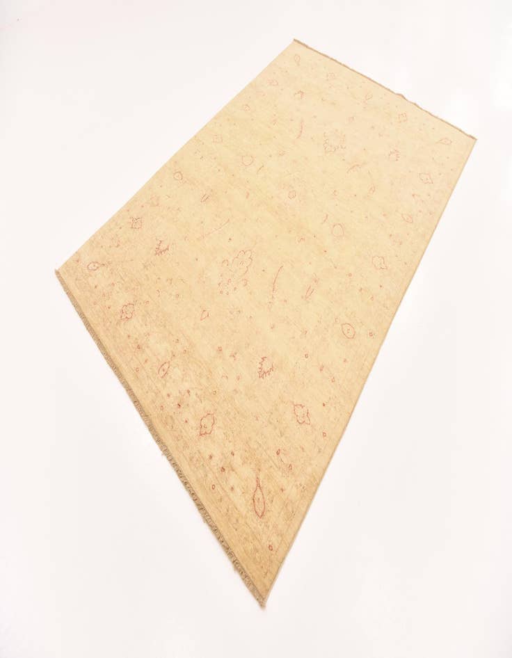 Detail image of  5' 7 x 8'  Hand Knotted Peshawar Ziegler Rug