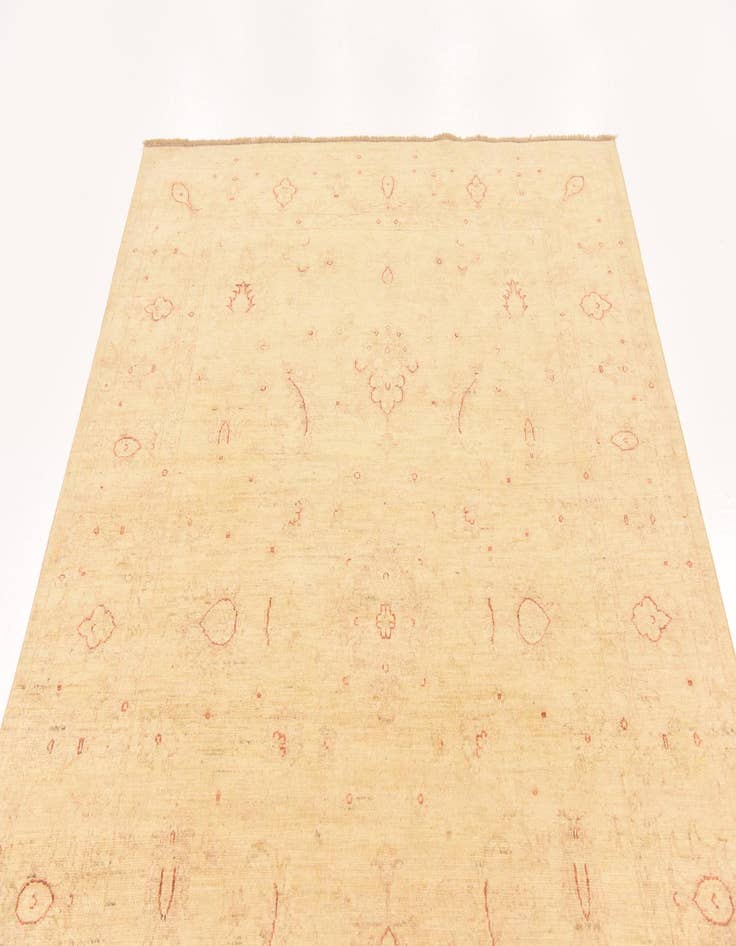 Detail image of  5' 7 x 8'  Hand Knotted Peshawar Ziegler Rug