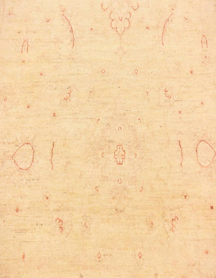 Detail image of  5' 7 x 8'  Hand Knotted Peshawar Ziegler Rug