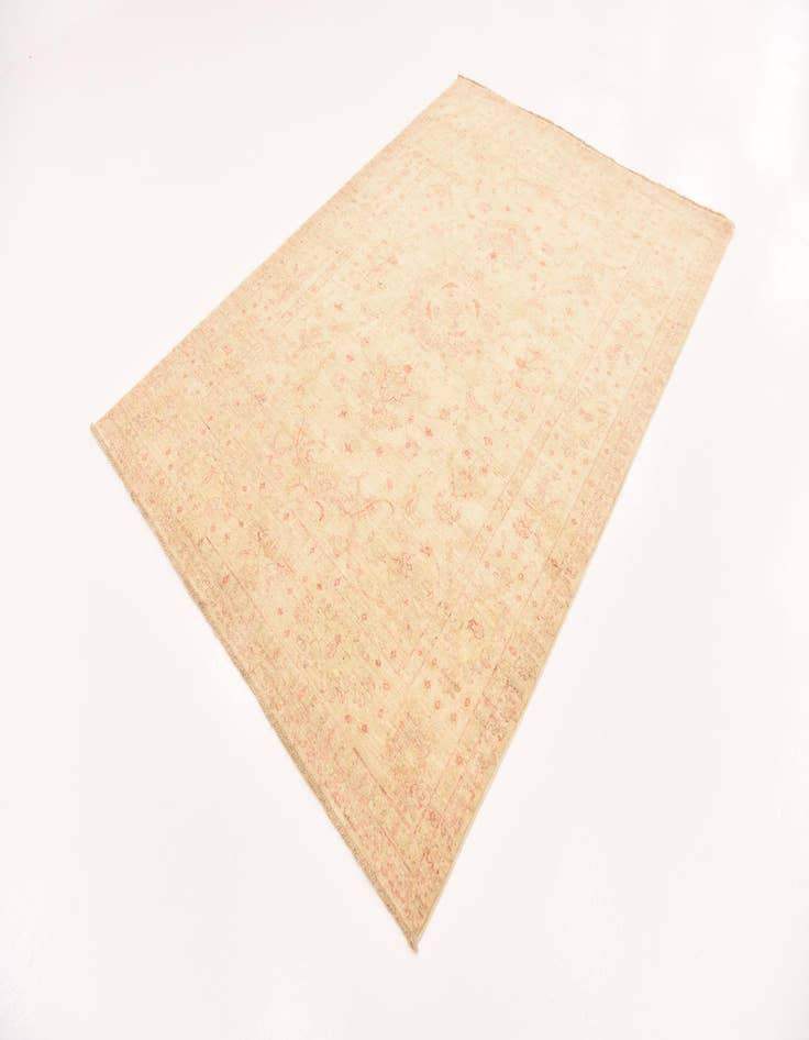 Detail image of  5' 7 x 8'  Hand Knotted Peshawar Ziegler Rug