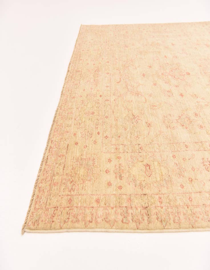 Detail image of  5' 7 x 8'  Hand Knotted Peshawar Ziegler Rug