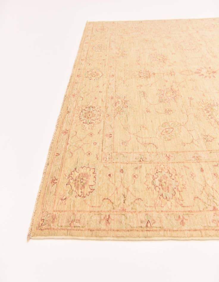 Detail image of  5' 7 x 8' 2  Hand Knotted Peshawar Ziegler Rug