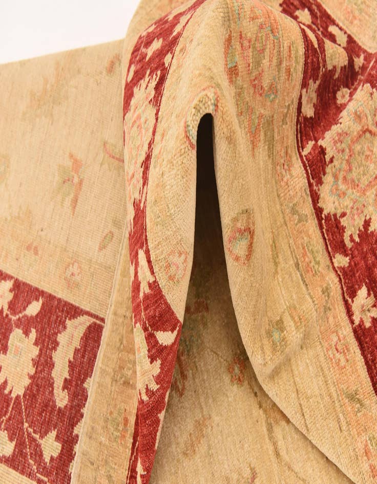 Detail image of  6' 9 x 9' 8  Hand Knotted Peshawar Ziegler Rug