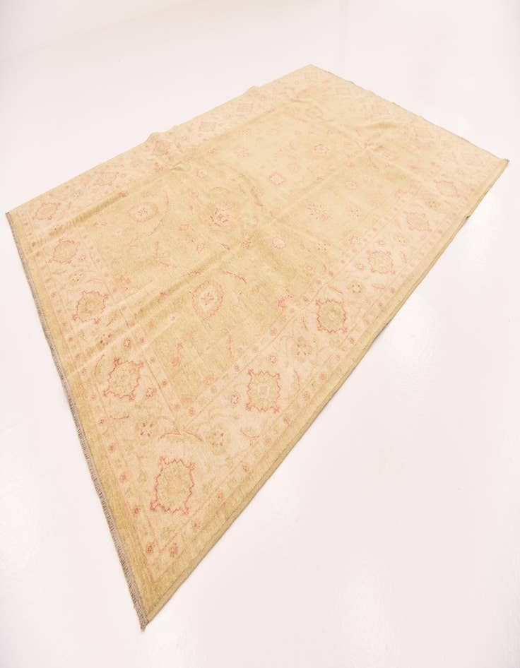 Detail image of  6' 9 x 9' 7  Hand Knotted Peshawar Ziegler Rug