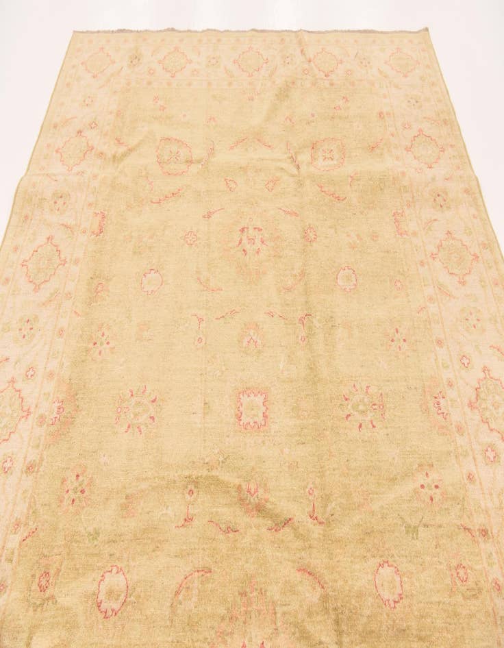 Detail image of  6' 9 x 9' 7  Hand Knotted Peshawar Ziegler Rug