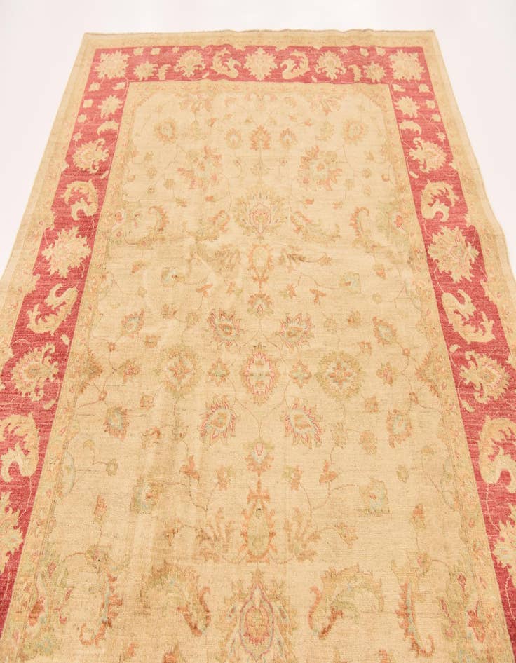 Detail image of  6' 6 x 9' 4  Hand Knotted Peshawar Ziegler Rug