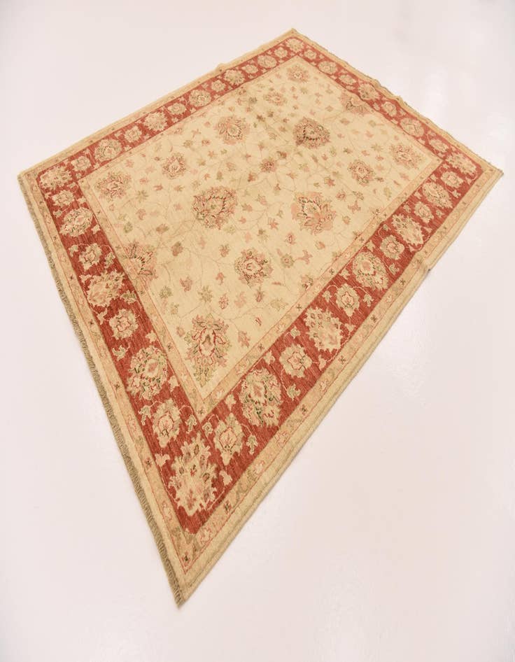 Detail image of  5' x 6' 6  Hand Knotted Peshawar Ziegler Rug