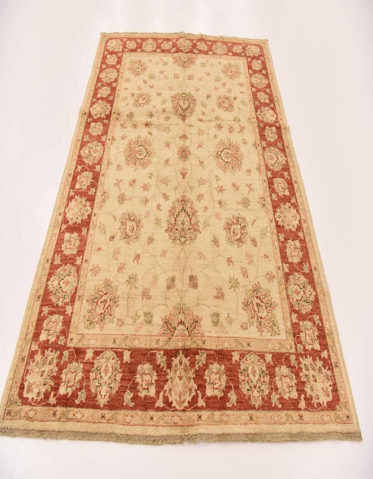 Detail image of  5' x 6' 6  Hand Knotted Peshawar Ziegler Rug