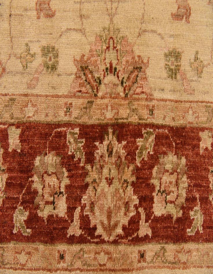 Detail image of  5' x 6' 6  Hand Knotted Peshawar Ziegler Rug