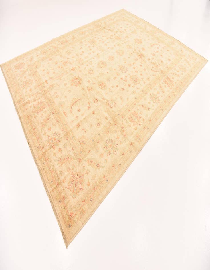 Detail image of  8' 3 x 11' 5  Hand Knotted Peshawar Ziegler Rug