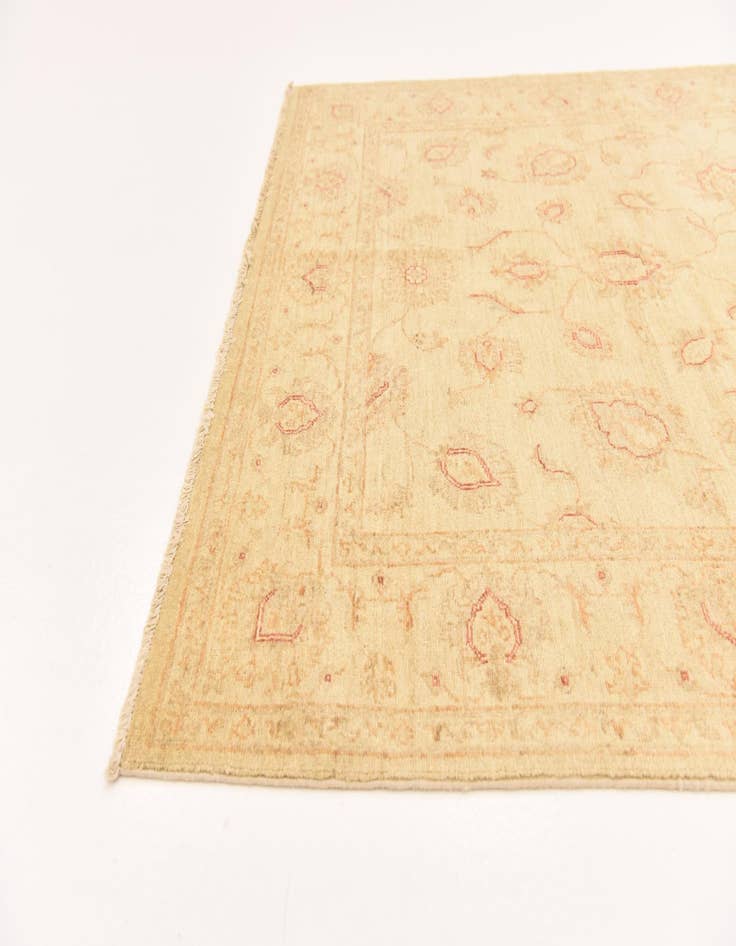 Detail image of  4' 9 x 6' 8  Hand Knotted Peshawar Ziegler Rug