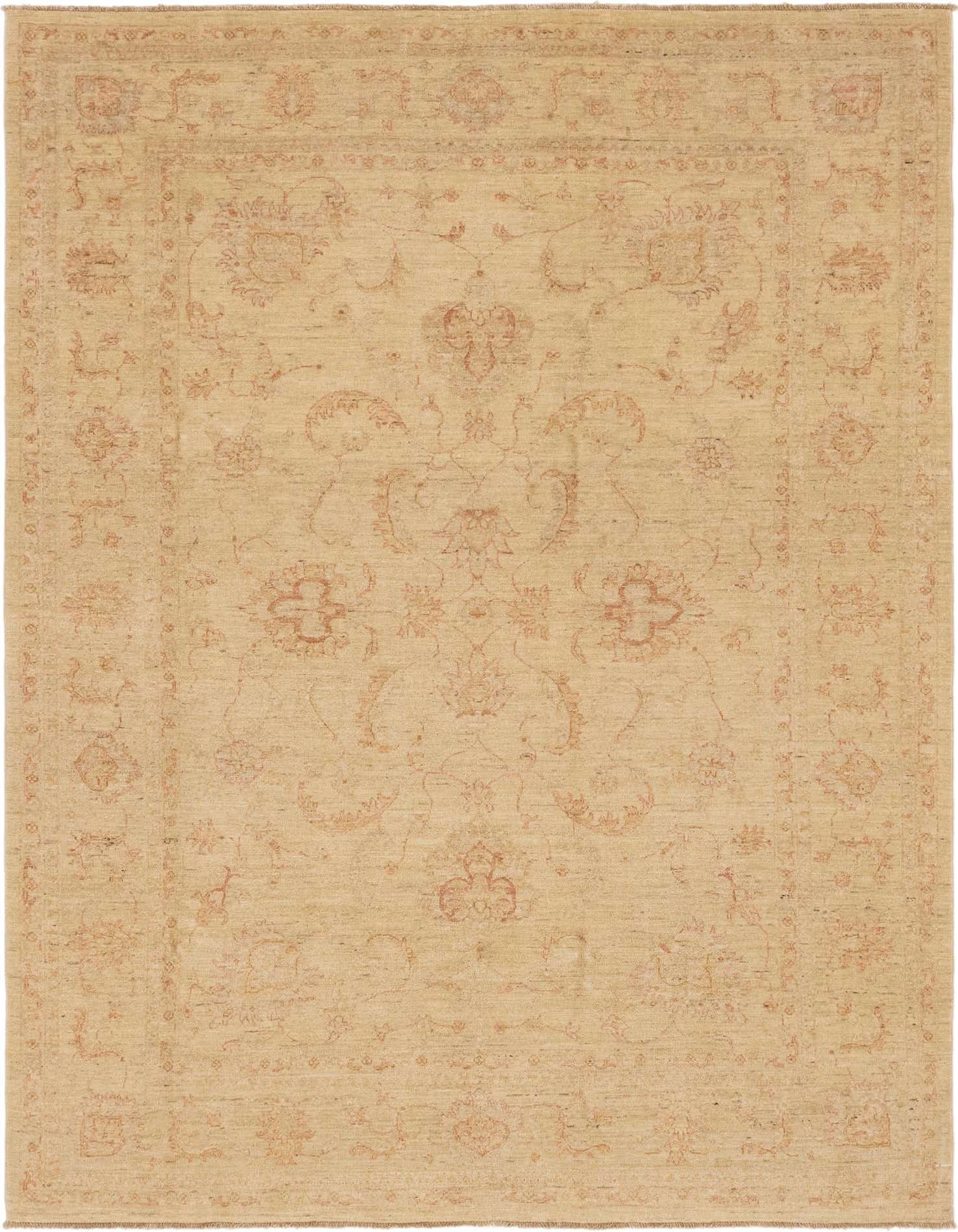 Primary image  6' 10 x 9' 2  Hand Knotted Peshawar Ziegler Rug