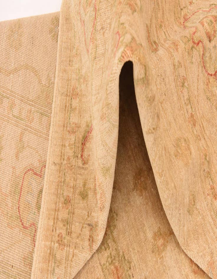 Detail image of  6' 8 x 10'  Hand Knotted Peshawar Ziegler Rug