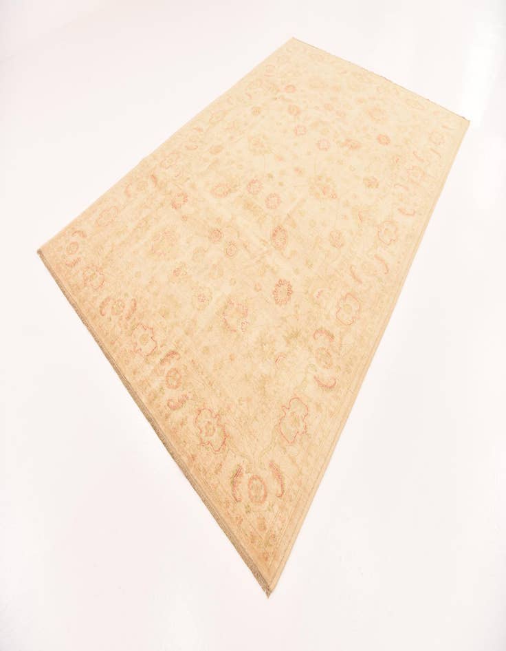 Detail image of  6' 8 x 10'  Hand Knotted Peshawar Ziegler Rug