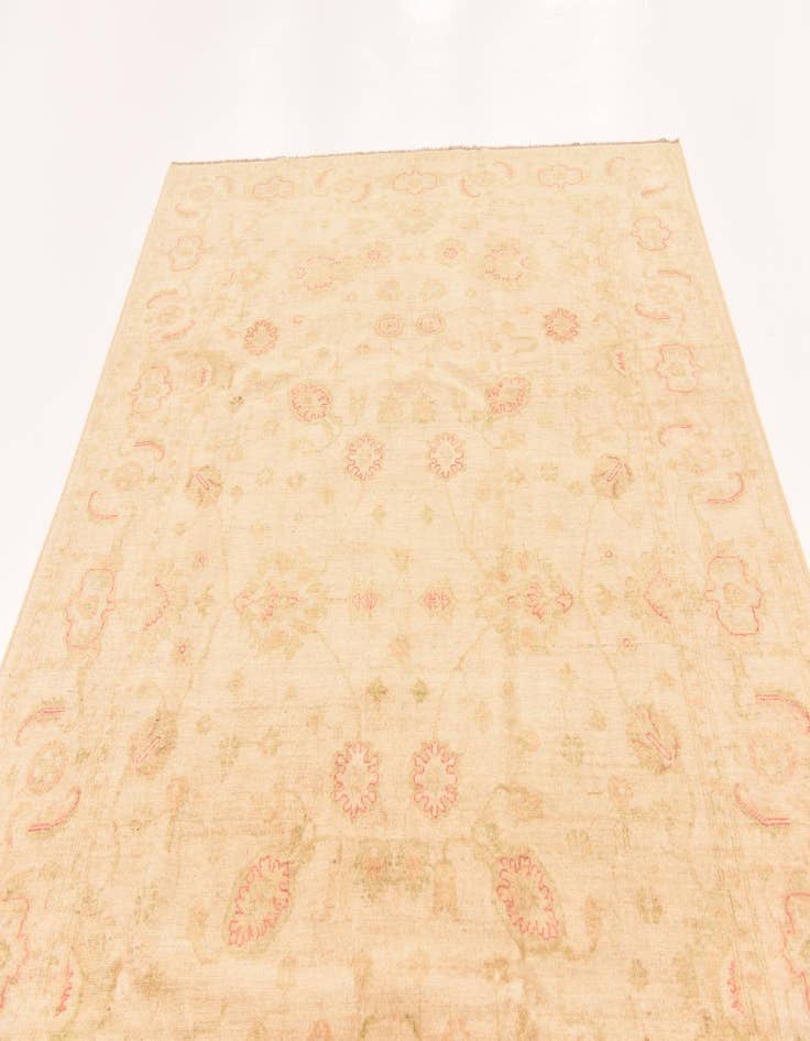 Detail image of  6' 8 x 10'  Hand Knotted Peshawar Ziegler Rug