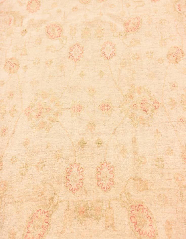 Detail image of  6' 8 x 10'  Hand Knotted Peshawar Ziegler Rug
