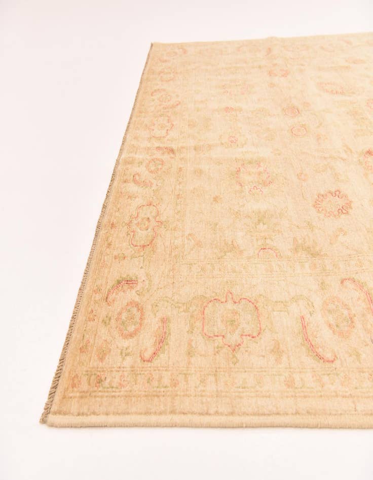 Detail image of  6' 8 x 10'  Hand Knotted Peshawar Ziegler Rug