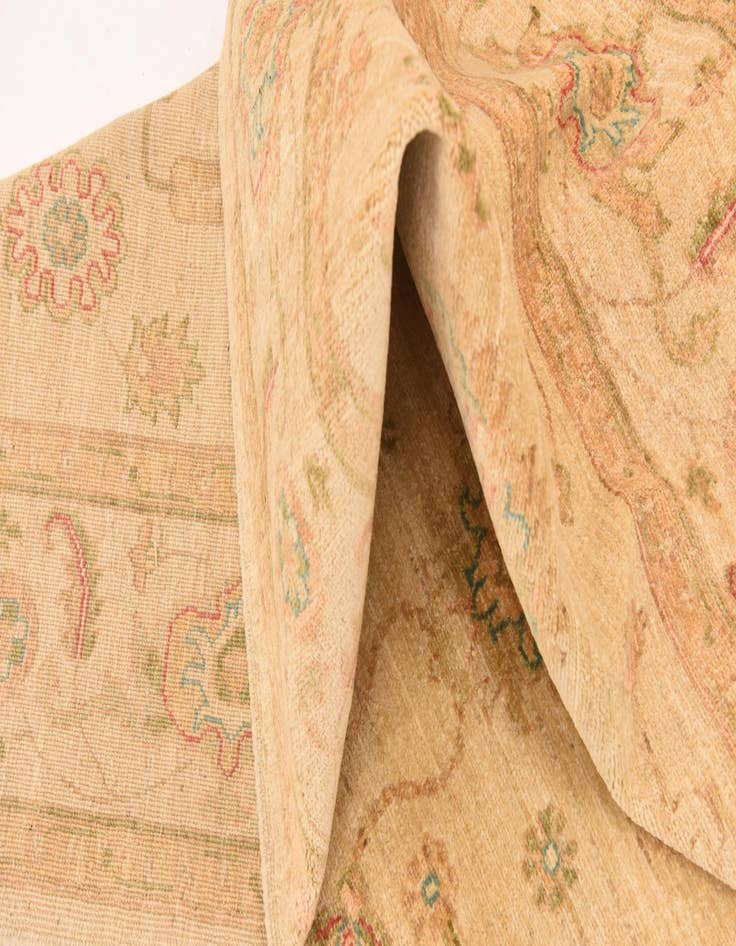 Detail image of  6' 8 x 10'  Hand Knotted Peshawar Ziegler Rug