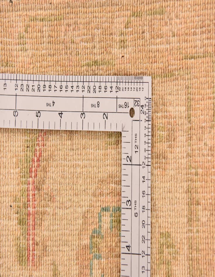 Detail image of  6' 8 x 10'  Hand Knotted Peshawar Ziegler Rug