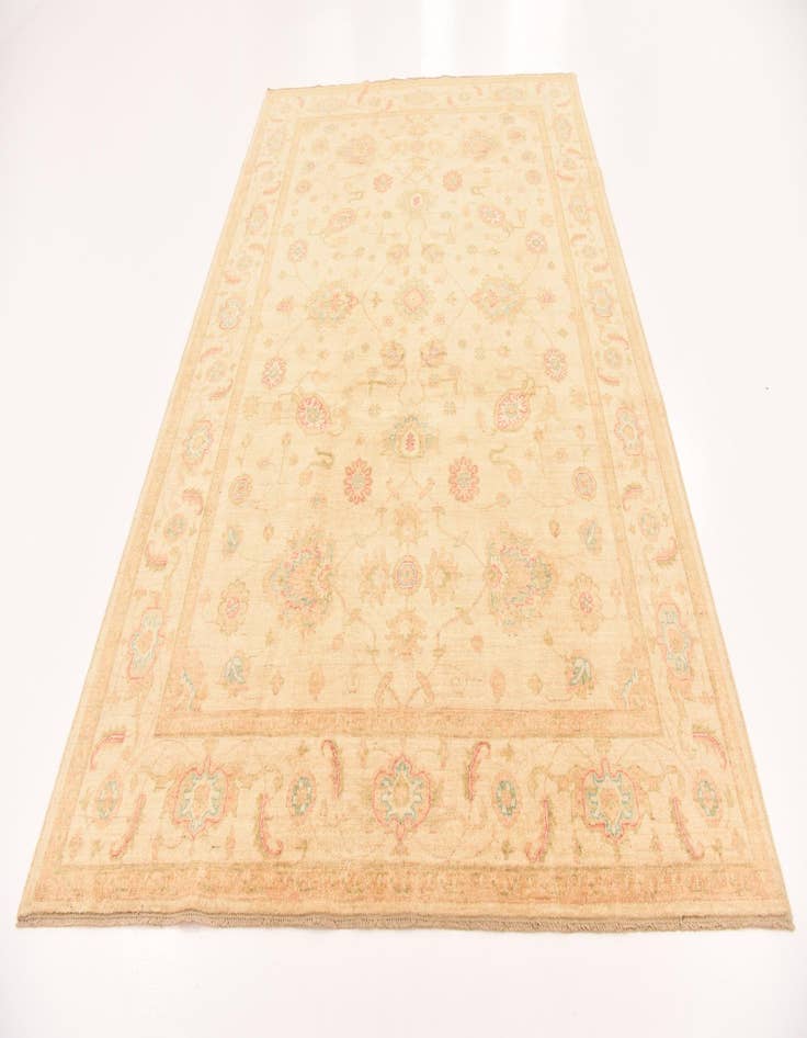 Detail image of  6' 8 x 10'  Hand Knotted Peshawar Ziegler Rug