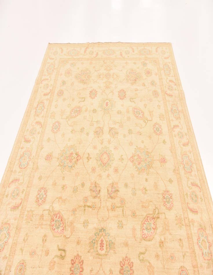 Detail image of  6' 8 x 10'  Hand Knotted Peshawar Ziegler Rug