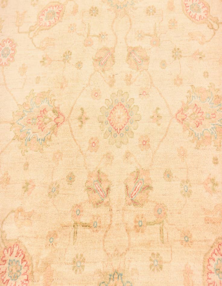 Detail image of  6' 8 x 10'  Hand Knotted Peshawar Ziegler Rug