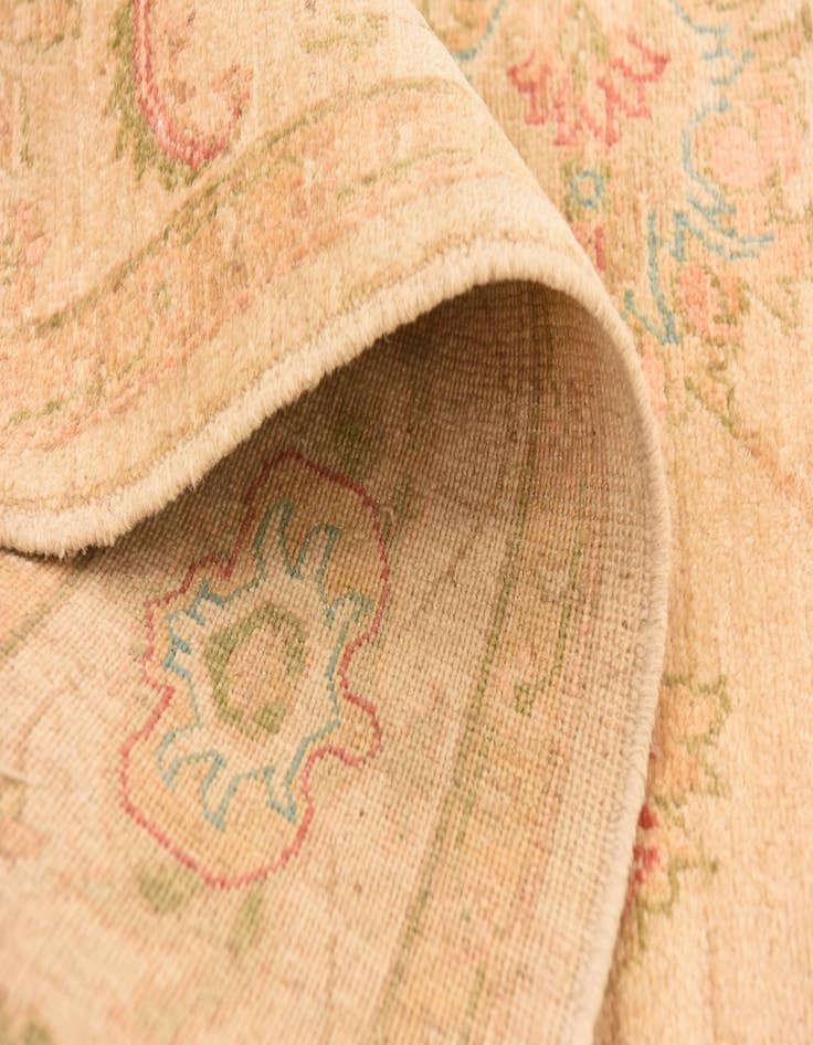 Detail image of  6' 8 x 10'  Hand Knotted Peshawar Ziegler Rug