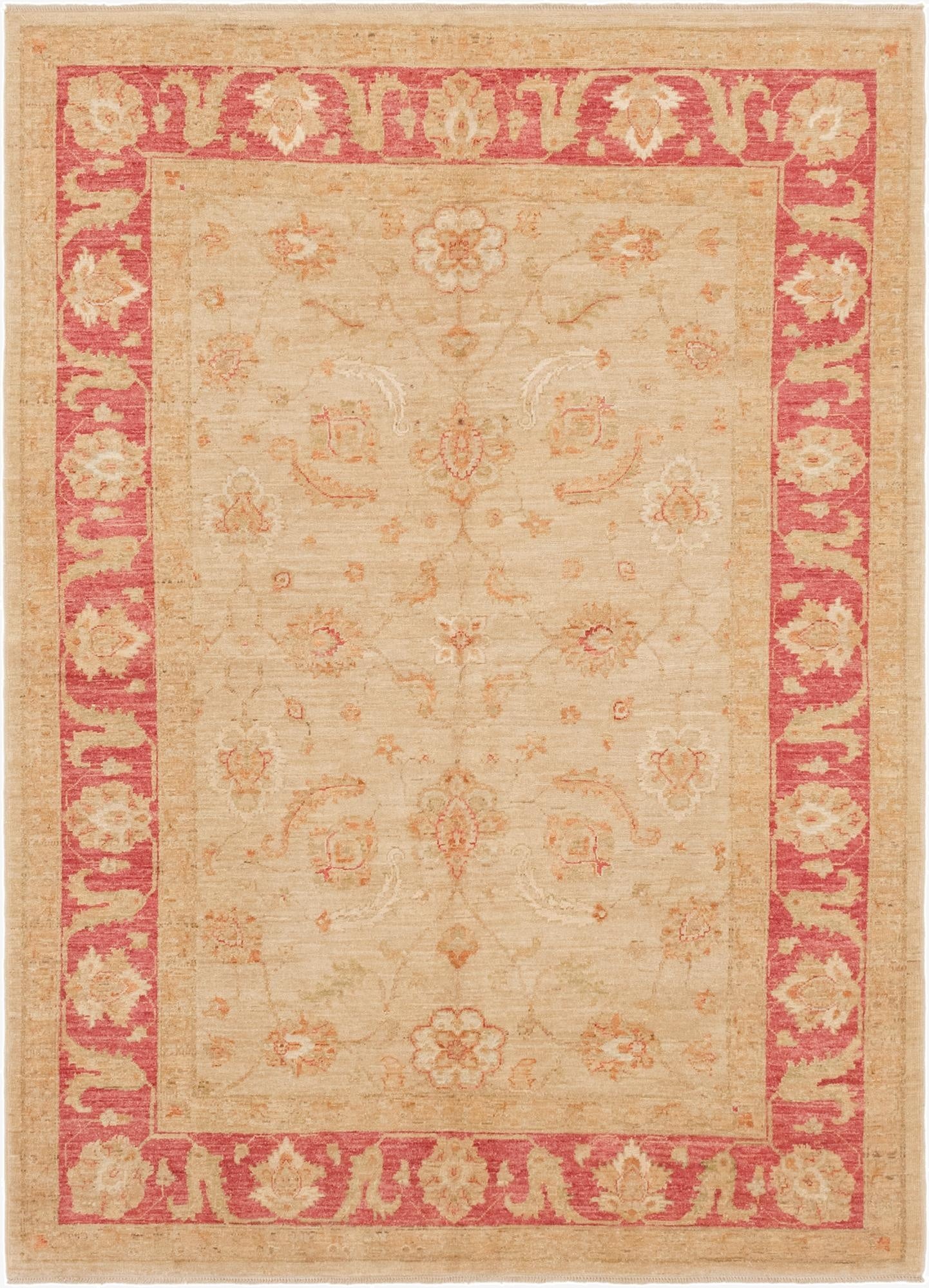  5' 7 x 7' 8  Hand Knotted Peshawar Ziegler Rug