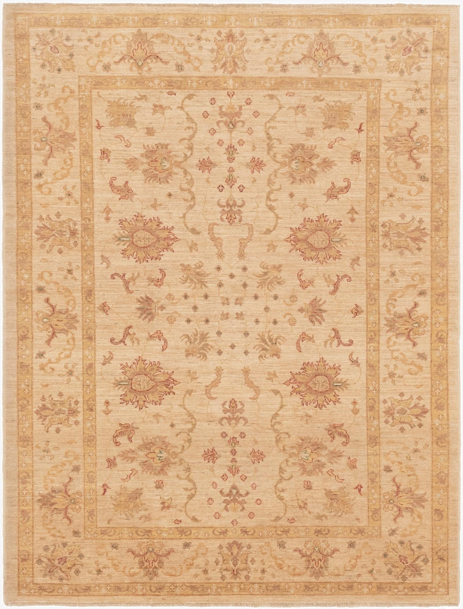  5' 10 x 7' 9  Hand Knotted Peshawar Ziegler Rug