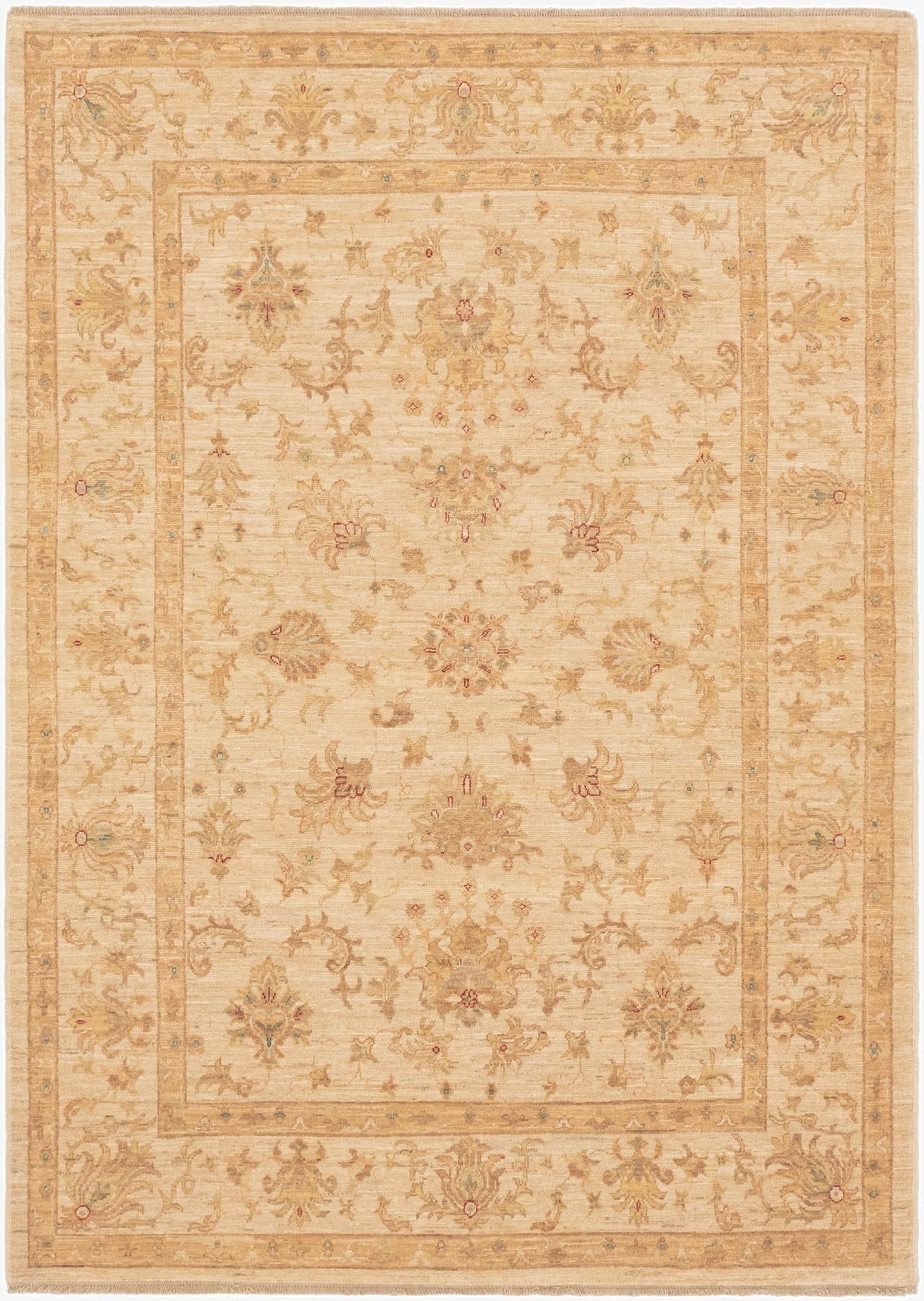  5' 7 x 7' 9  Hand Knotted Peshawar Ziegler Rug