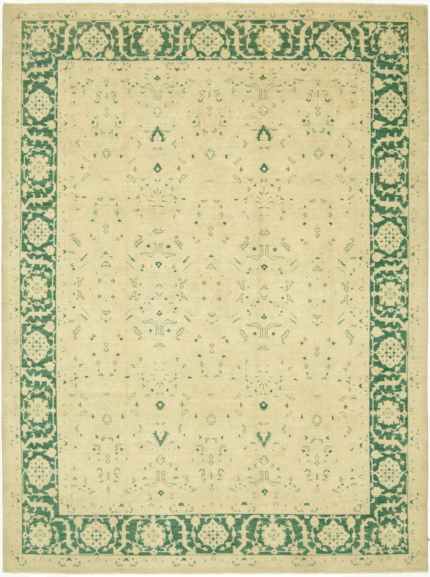  8' 10 x 11' 9  Hand Knotted Peshawar Ziegler Rug