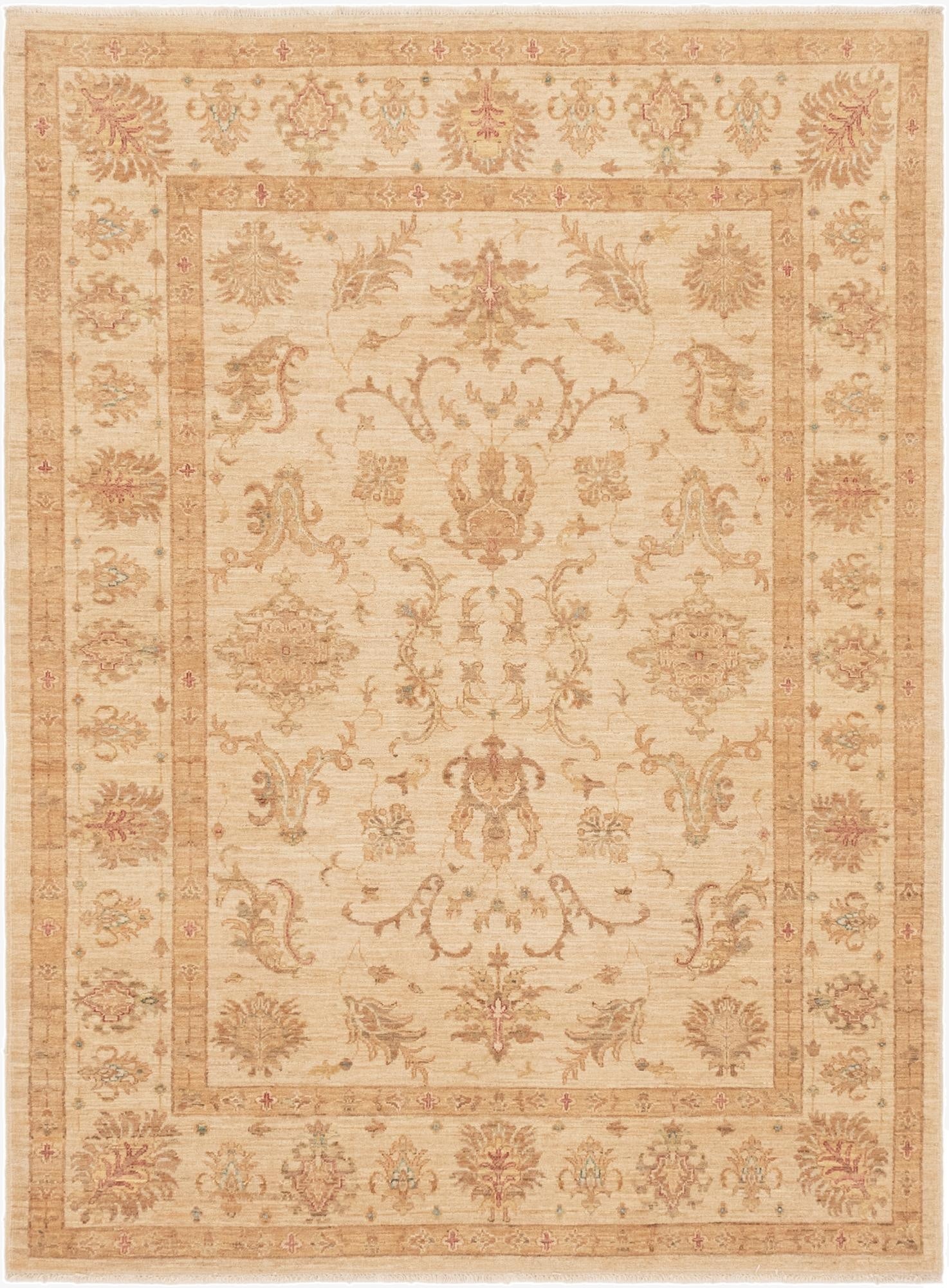  5' 7 x 7' 7  Hand Knotted Peshawar Ziegler Rug