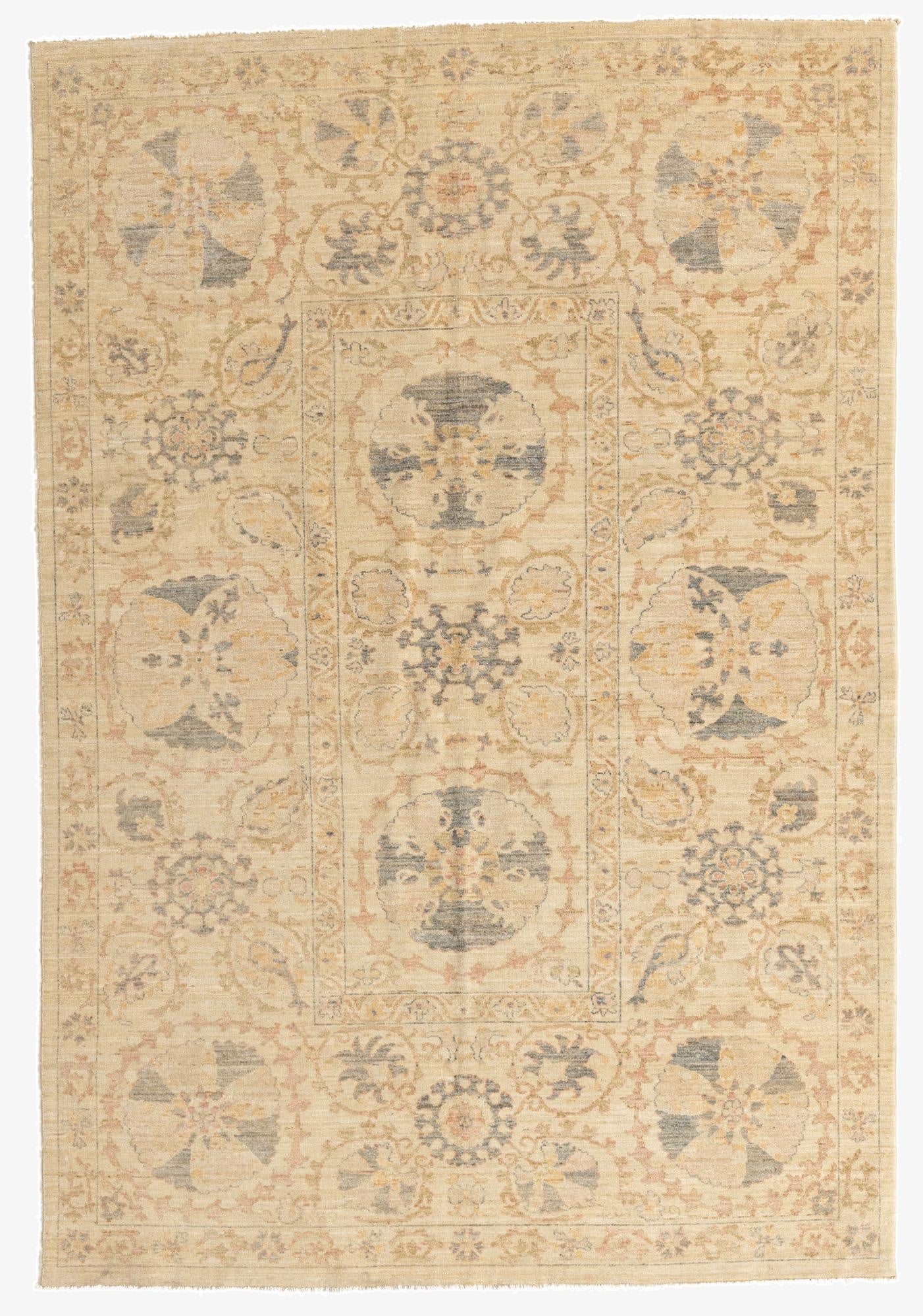  6' x 8' 8  Hand Knotted Peshawar Ziegler Oriental Rug