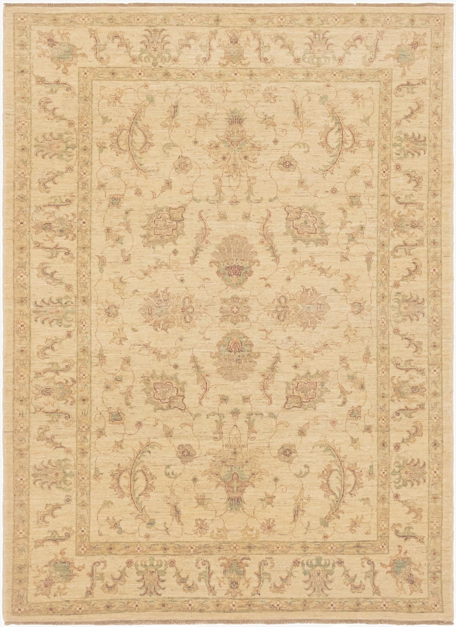  5' 10 x 8'  Hand Knotted Peshawar Ziegler Rug