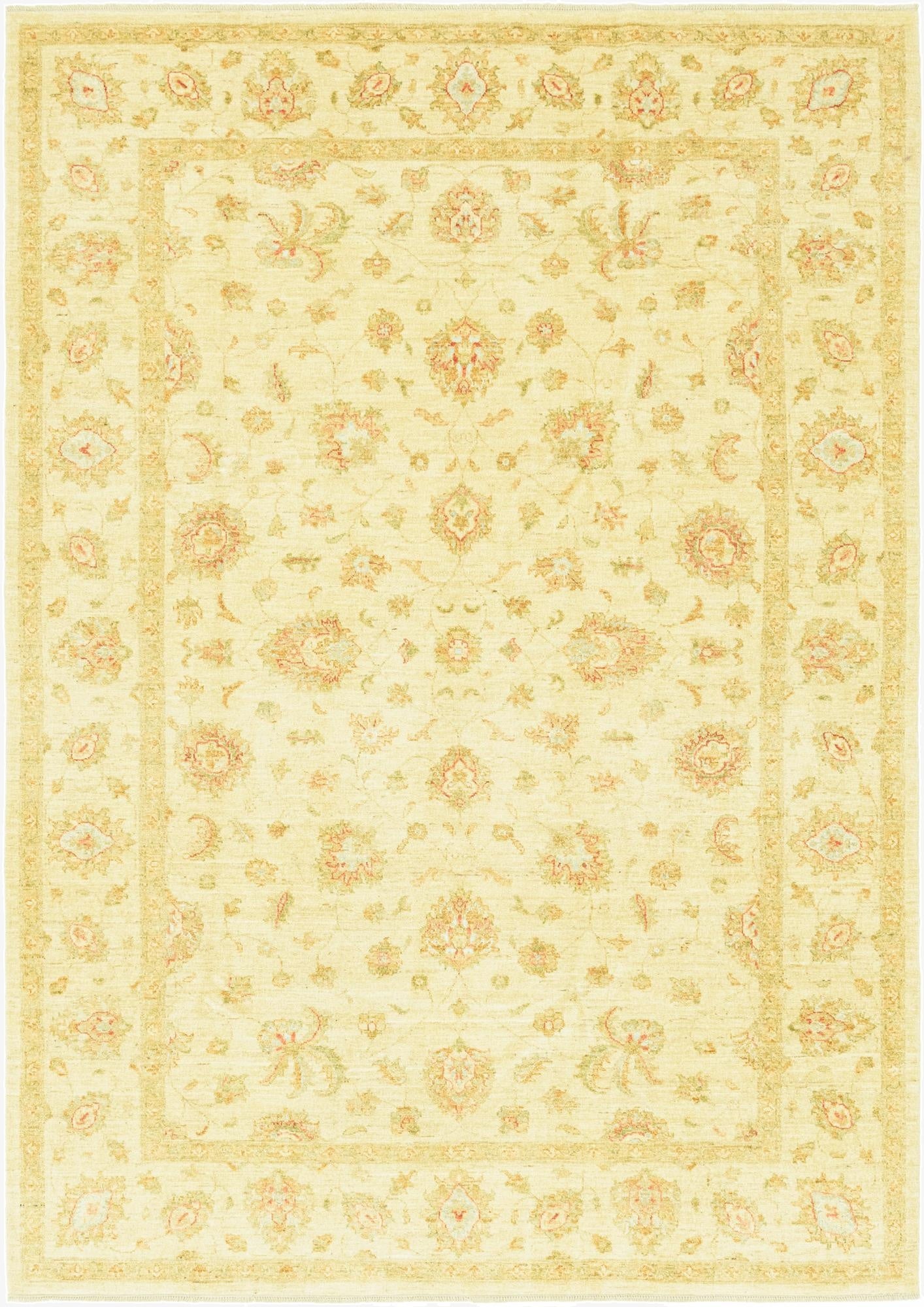  6' 8 x 9' 7  Hand Knotted Peshawar Ziegler Rug