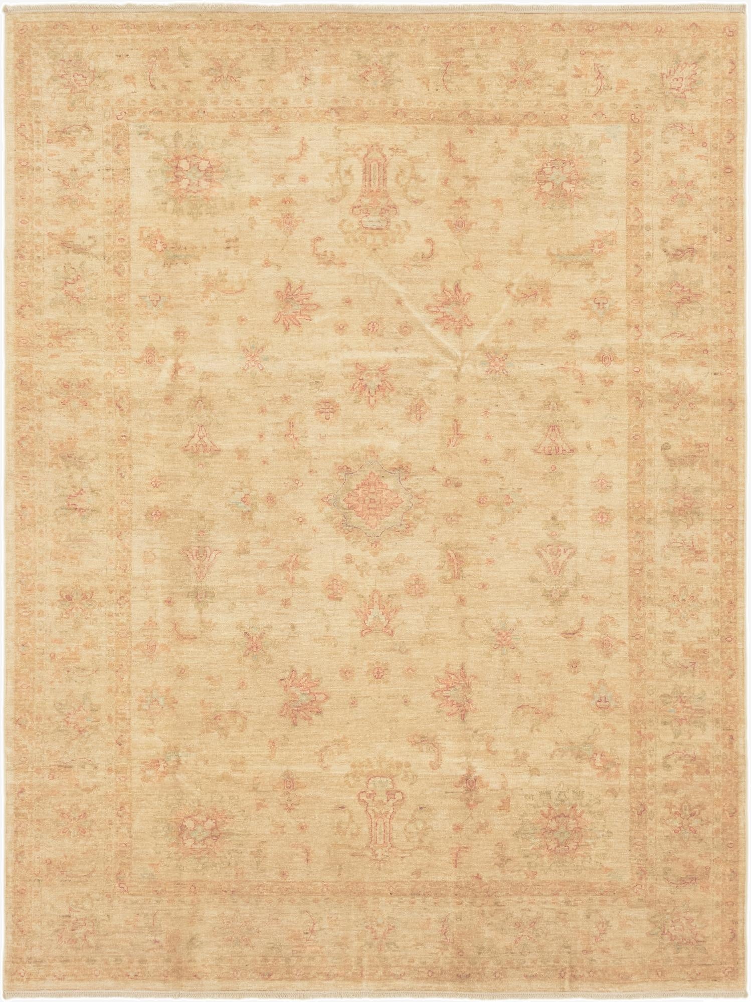  7' x 9' 4  Hand Knotted Peshawar Ziegler Rug