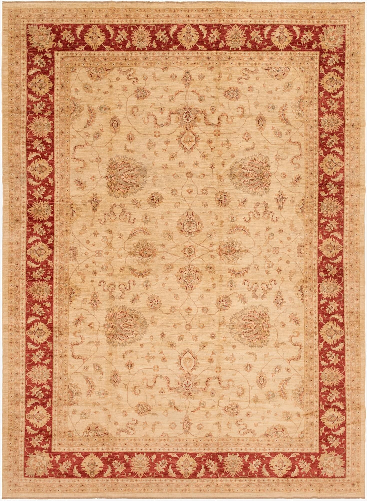  13' x 17' 7  Hand Knotted Peshawar Ziegler Rug
